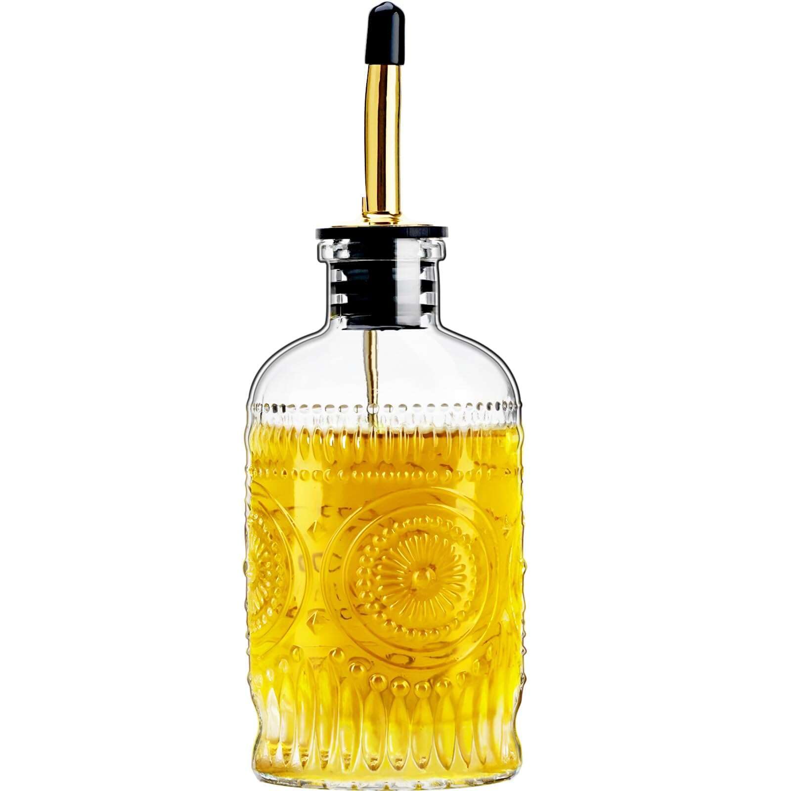 Generic Botella dispensadora de aceite de oliva, vidrio de 7 onzas, diseño vintage moderno, uso en cocina