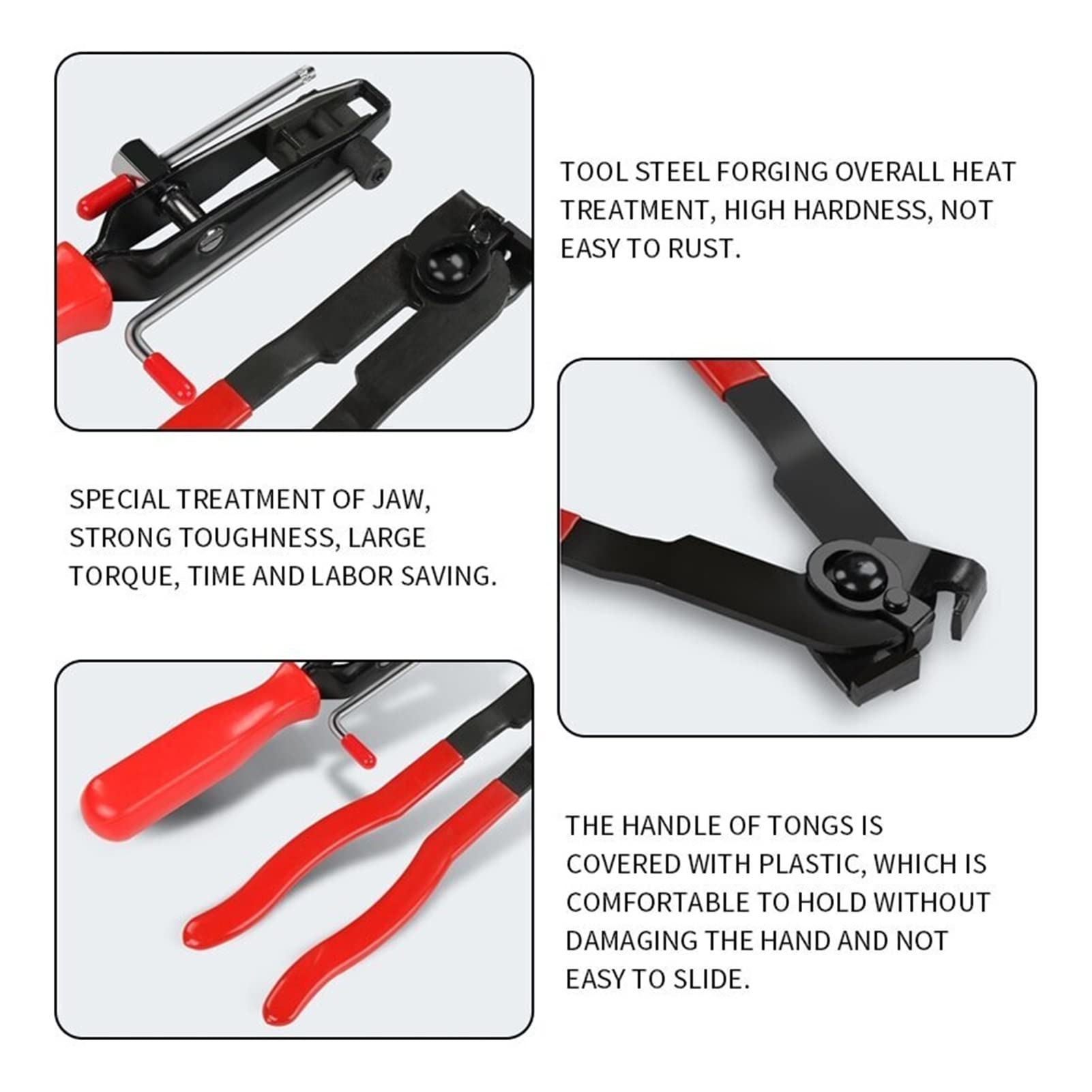 Pasuje dla Cv. Wspólnik startowy zaciski szczypce wielofunkcyjne zespołu pasmowe narzędzie ręczne Cv. Wspólne zaciski boot Colling Car Banding Tool (Color : 2Pcs)