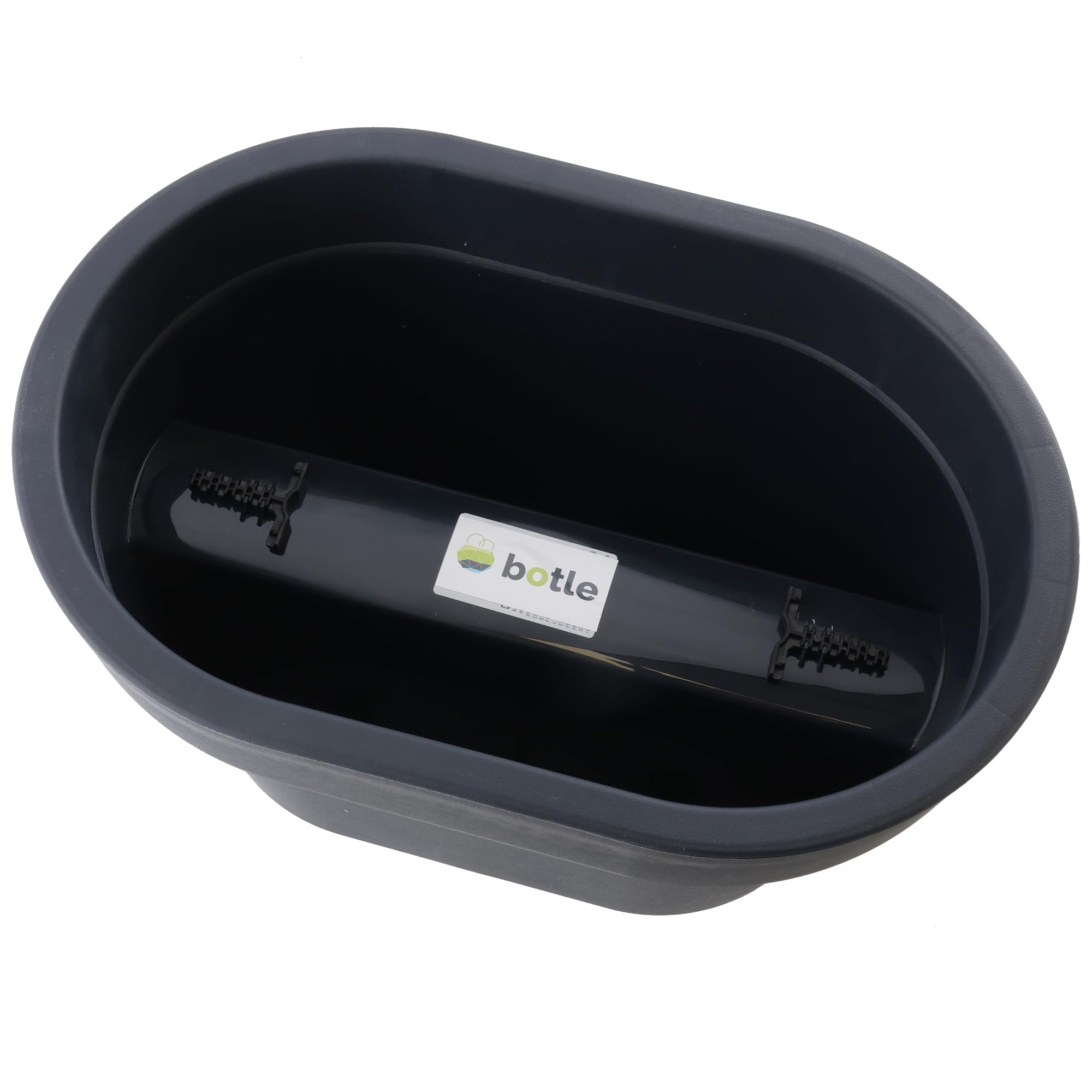 botle Lot de 3 jardinières ovales pour balcon - 39,5 cm - 12,3 l - Anthracite