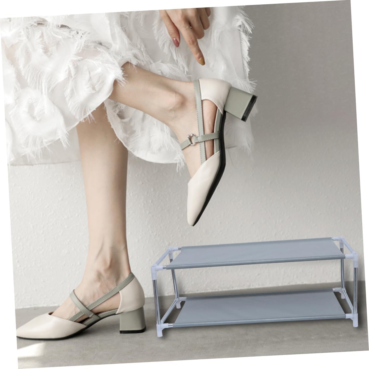 Space-Saving Metal Shoe Rack for Bedroom and Dorm Organizer with Sturdy Frame Easy Installation for Compact Storage and Spaces