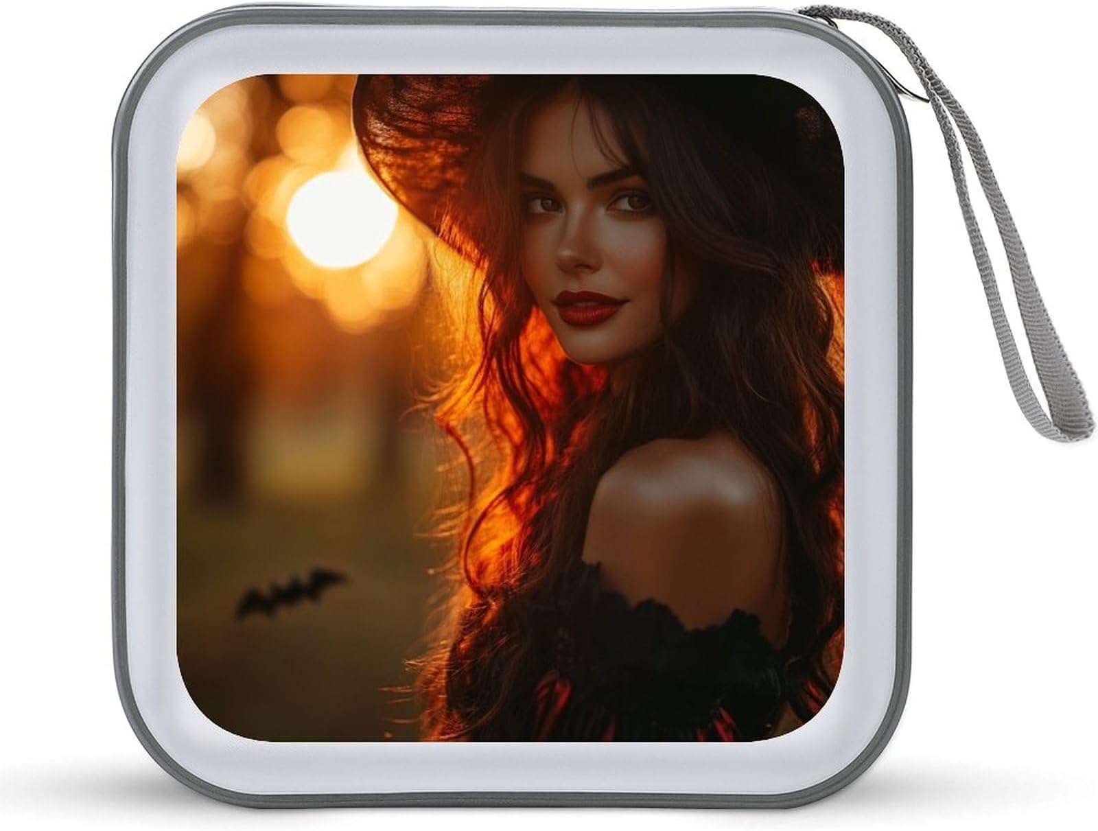 CD Case, 40 Capacity CD/DVD Storage Case, Portable DVD Hard Plastic Case Holder, CD Organizer book Disc Cases Storage Binder for Car Home Office Travel - Halloween Witch