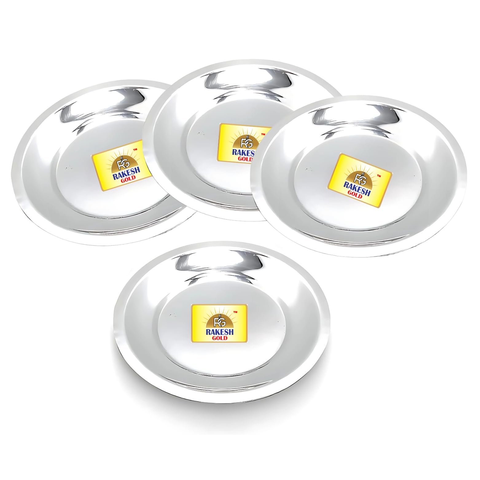 Rakesh Gold Stainless Steel Utensil Lids - Set of 4 -6 Rakesh Gold Stainless Steel Utensil Lids - Set of 4 -6