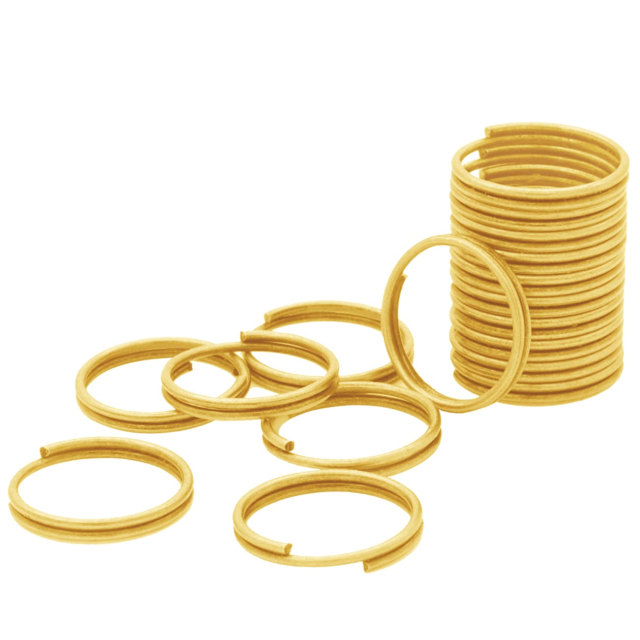 Auvoau 180Pcs Iron Split Rings 16mm Gold Split Double Loop Jump Rings Connector Bulk for DIY Craft Charm Jewelry Making Bracelet Necklace(Gold)