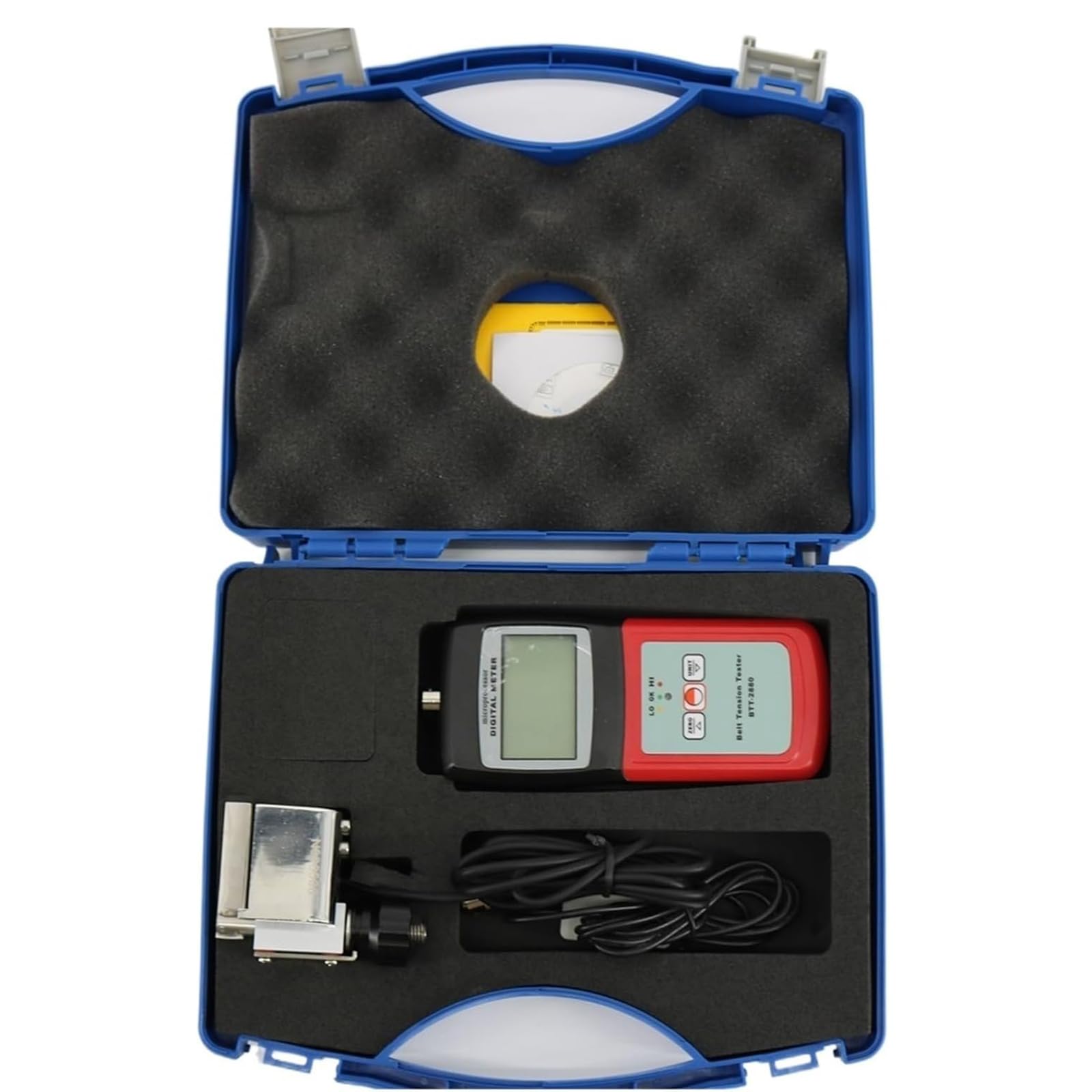 MObyat Tensiómetro Sónico De Correa, Tensiómetro Acústico, Alarma Sonora Y Luminosa, con Pantalla LCD Retroiluminada, Lectura Precisa, Fácil De Medir Y Visualizar En Tiempo Real, para Medición