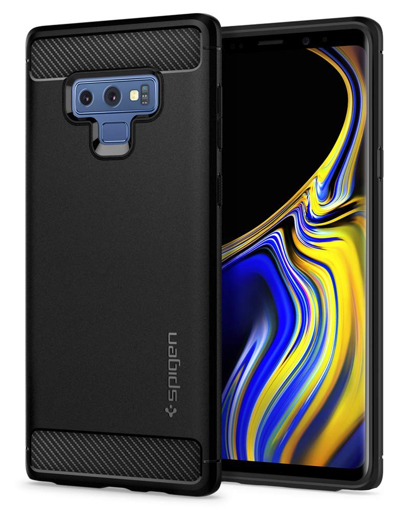 Rugged Armor Back Cover Case Compatible with Samsung Galaxy Note 9 (TPU | Matte Black)