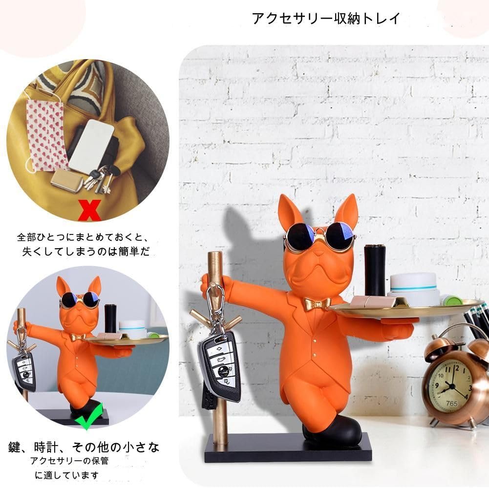 Amazon.co.jp: ノーブランド品 Rebirthブルドッグアート小物入れ置物