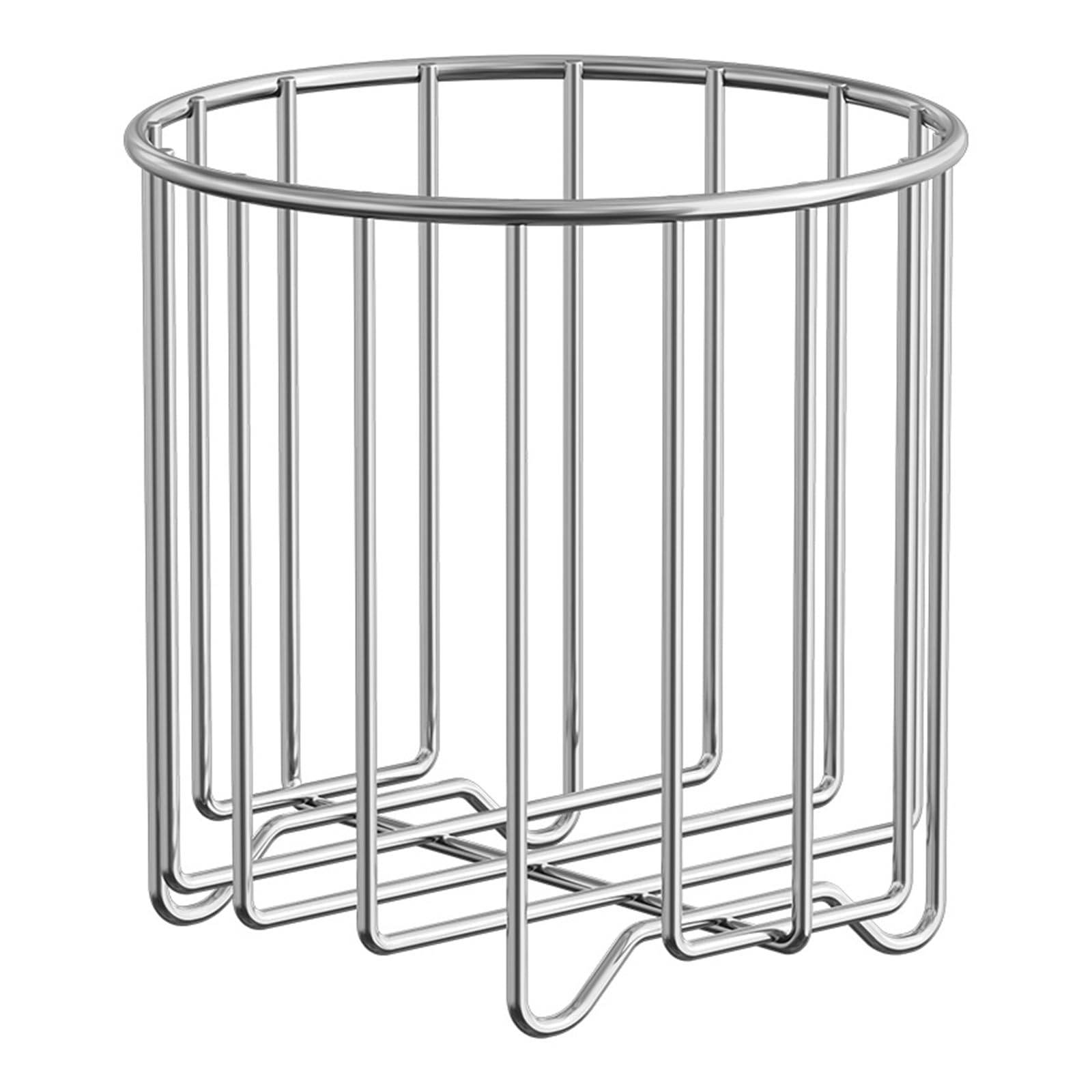 Greabuy Round 304 Stainless Steel Garbage Bag Stand For Kitchen Countertop With Stable Structure And Multipurpose Use Countertop Trash Bag Planner