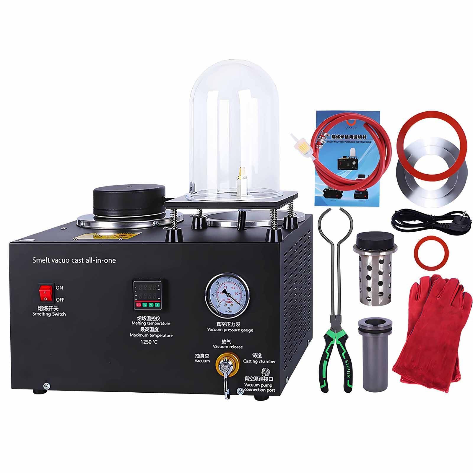 2-W-1 Topienie I Odlewanie Próżniowe,Maksymalna Temperatura 1250℃ 3kg