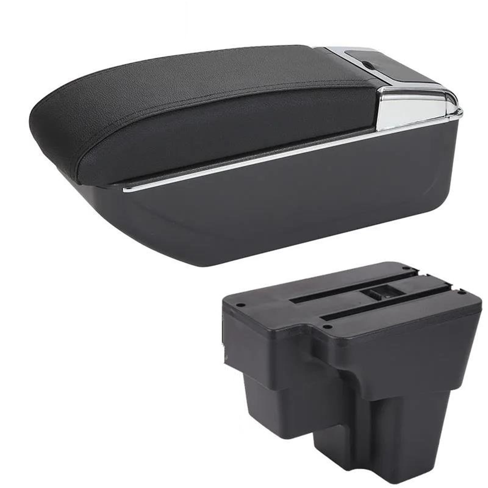 Hjkdsz D2 Black Line For Kia For Rio Armrest Box For Stonic For Cerato 2015-2023 Car Retrofit Parts Storage Accessories(D2 Black Line)