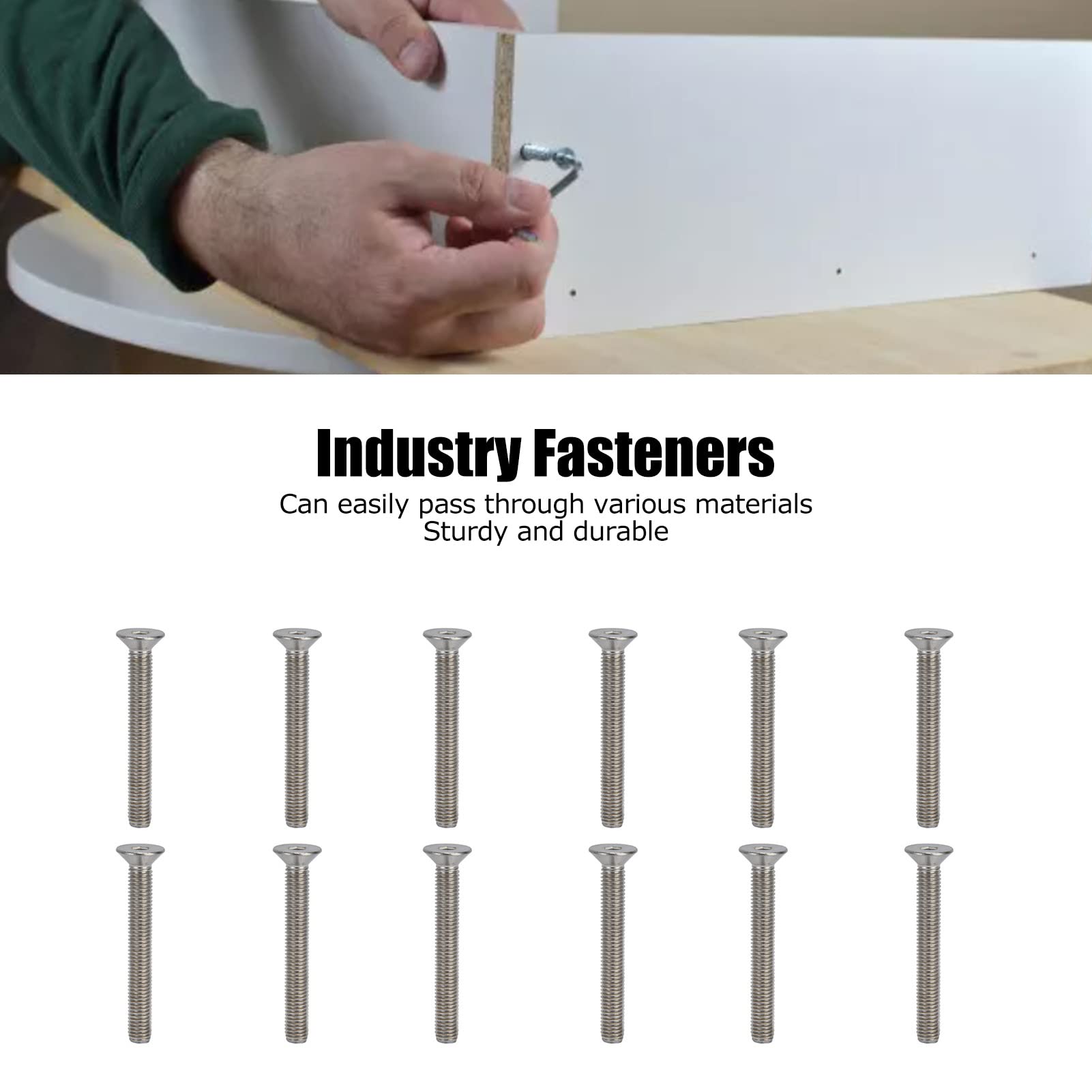 30 uds. de tornillos con zócalo Allen M10, pernos hexagonales avellanados de 10 mm de acero inoxidable A2, sujetadores resistentes a la corrosión para aplicaciones industriales y m (M10*100)