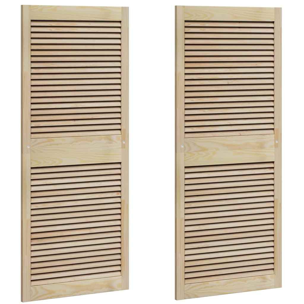 Puerta de armario de 2 piezas: crea un vestidor acogedor con este juego natural de 140,5 cm