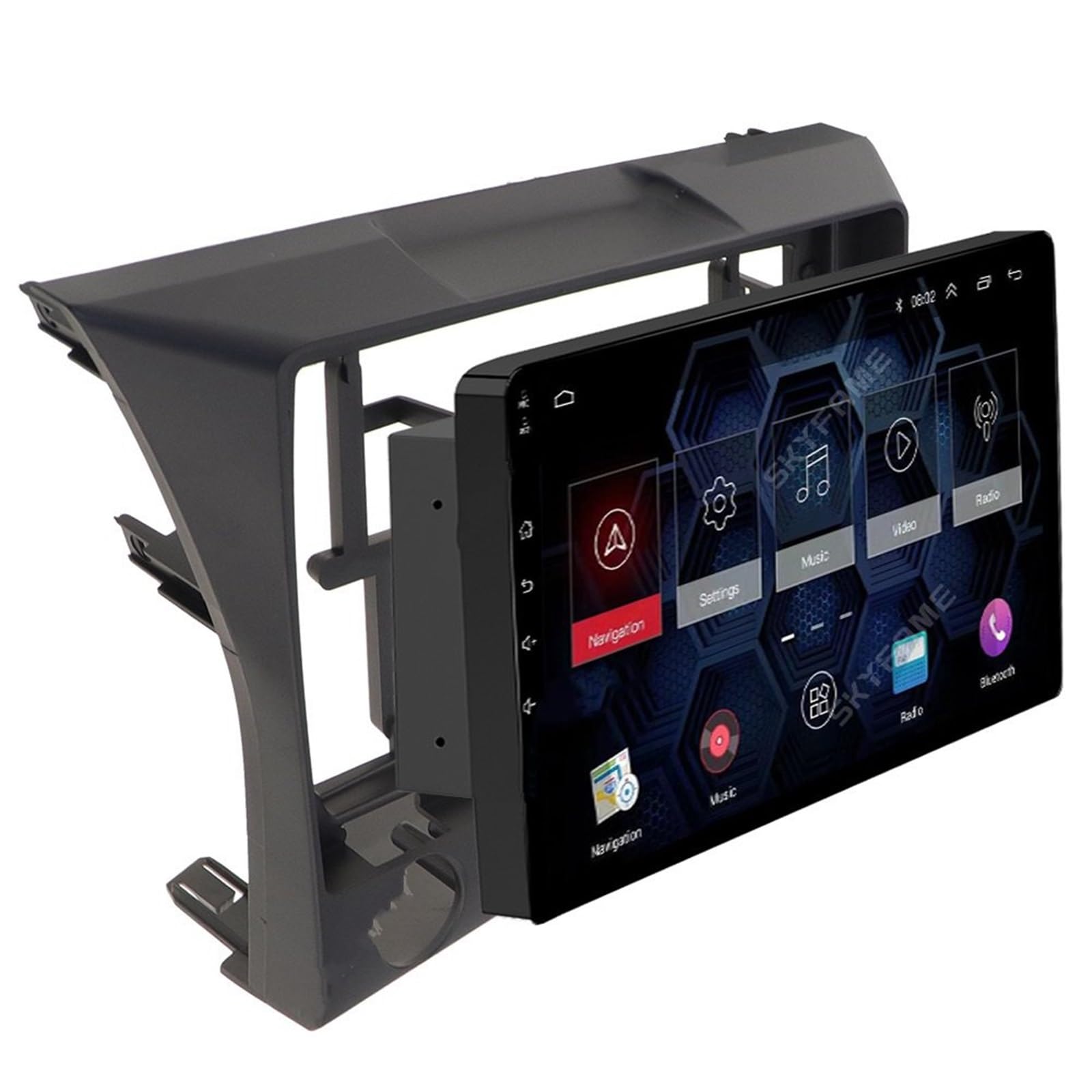 Juego de instalación de Radio Adaptador de Fascia para Marco Coche Compatible con Honda CRZ CR-Z, decodificador Caja CANbus, Kit Panel Montaje Radio Audi(Frame and Cable RHD)