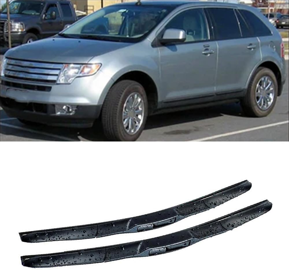 RESKIU Car Front Windshield Wiper Blade Set Replacement for Ford Edge Mk 1 2007-2014, All Season Windscreen Wipers Quiet Easy Installation