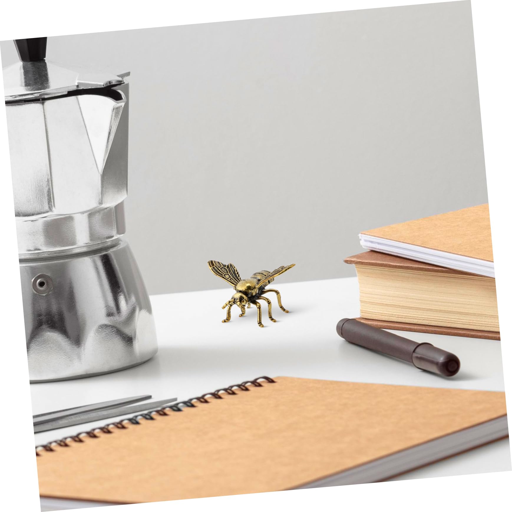TOYANDONA Messing Bienen Figur - Deko Biene Für Schreibtisch & Wohnung