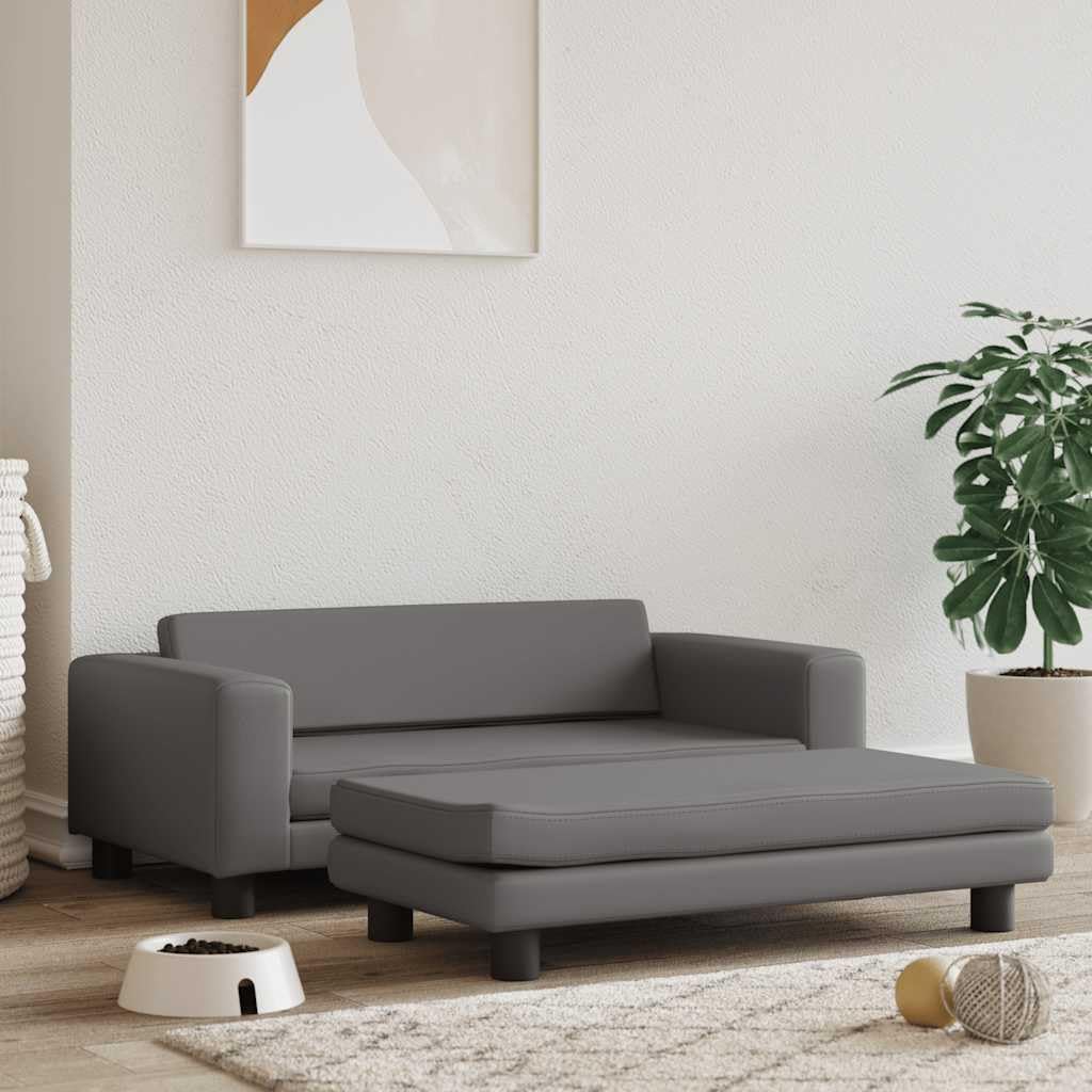 Cuccia per cani con prolunga, in ecopelle, 100 x 50 x 30 cm, con imbottitura, antiscivolo, per soggiorno, camera da letto, viaggi, comodo posto per dormire per cuccioli e anziani