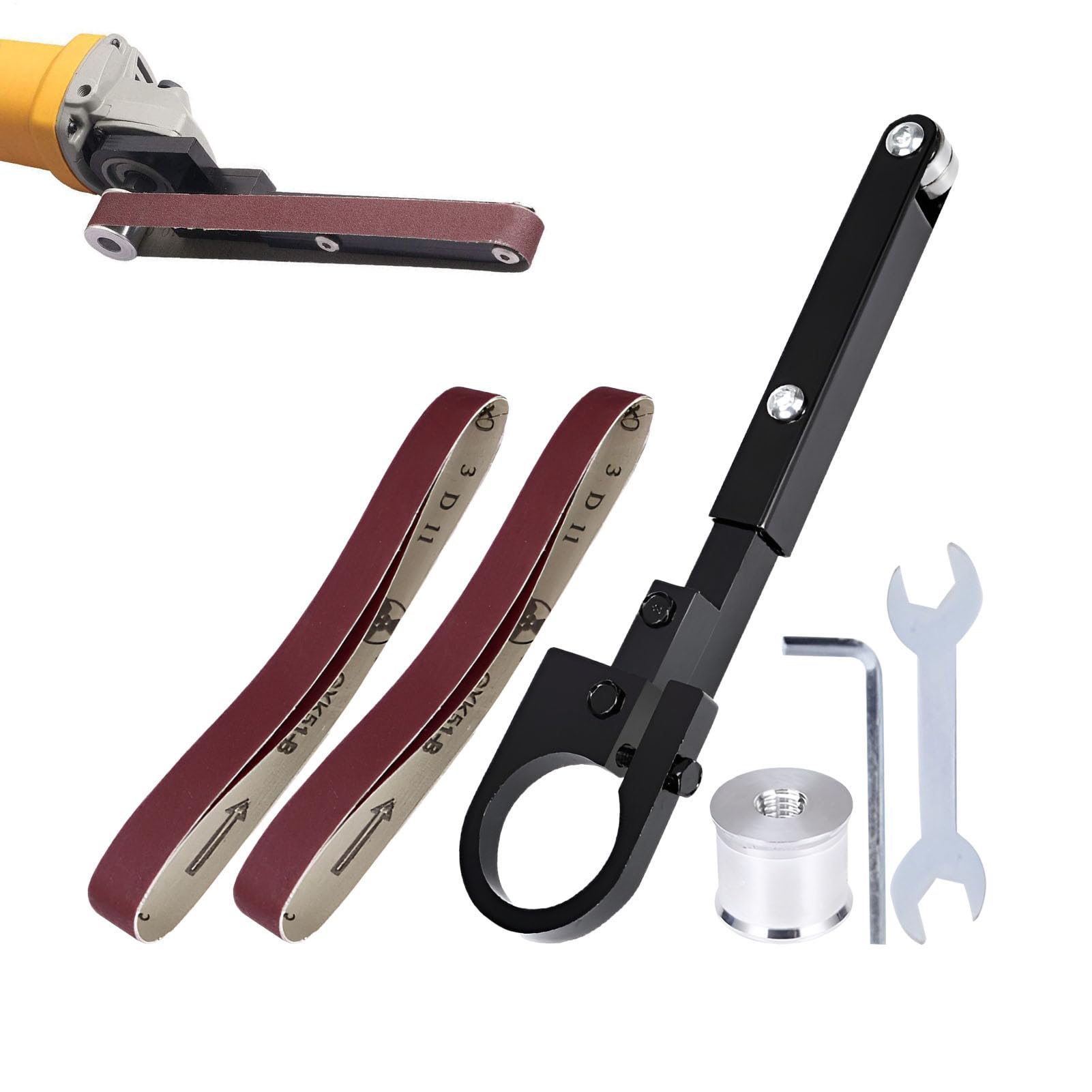 Belt Sander Adapter for Angle Grinder | Modified Sand Belt Machine - Pipe Polishing Attachment Mini Angle Grinder Sand Belt Machine