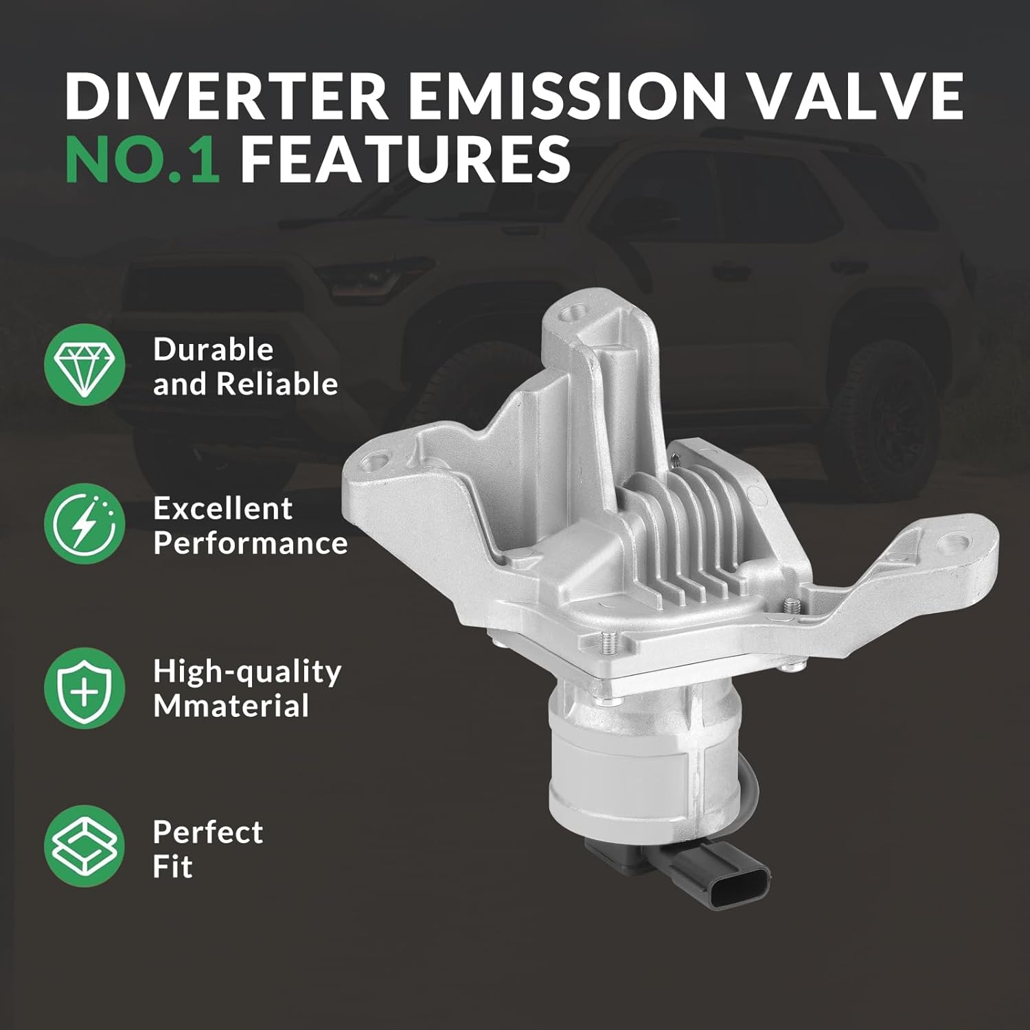 25702-31013 Left Valve Emission Control NO.2 Compatible with Toyota Tundra 4Runner FJ Cruiser 2010-2023 Air Switch Valve 4.0L V6 Replaces 25702-31014 25702-31010 25702-31012