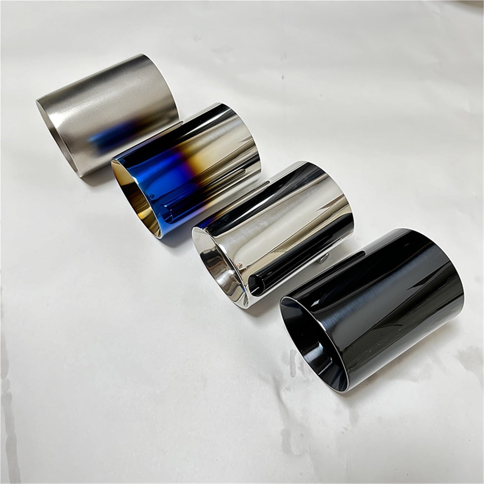 Wyloty wydechowej samochodu Auto Tłumik wydecho Części samochodowe Rura wydechowa ogon ogonowy Bill stal nierdzewna pasuje do M2 M3 M4 M5 M6 BMW F87(Blue 67mm-89mm)