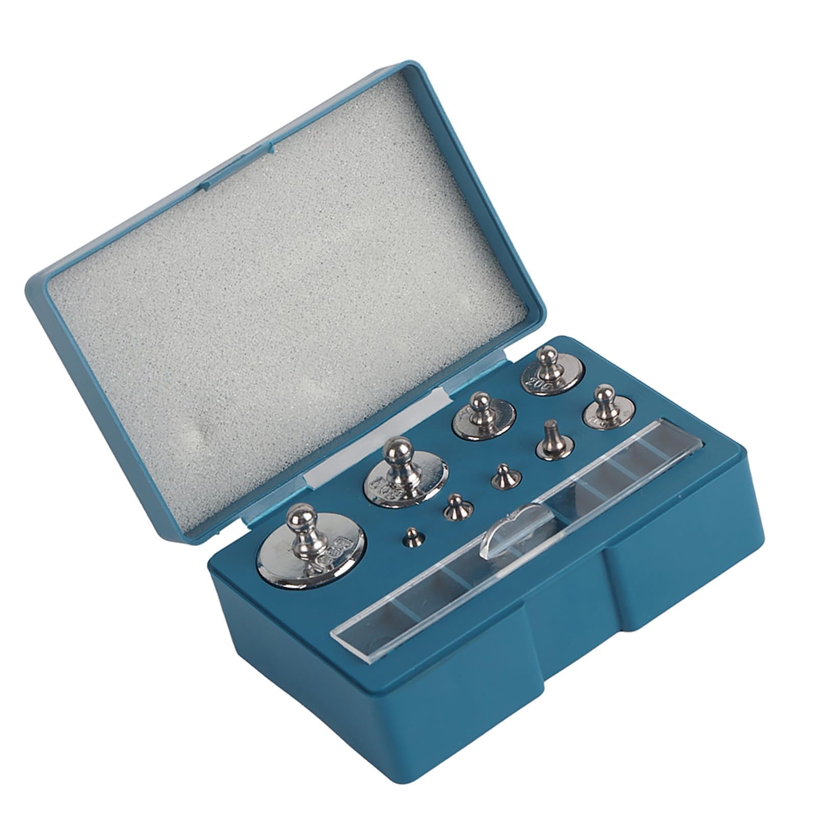 17Pcs 211.1g 10mg-100g Grams Precision Calibration Weight Set Test Jewelry Scale Equipped with Tweezers and a Plastic Storage Box-image-45