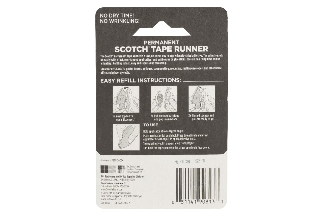 Scotch Klebepunkt-Roller-Nachfüllpackung, 0,33 x 49 Fuß (6055-R)