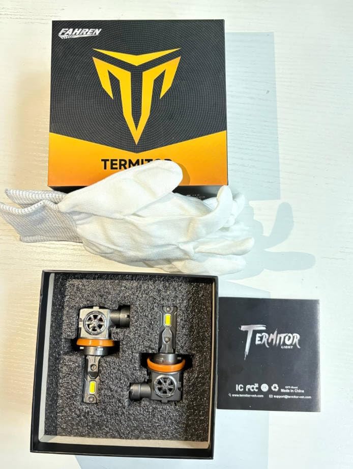 Image of Termitor H11 /H9 LED Bulbs, 140,000K LM Brightness High /Low Beam