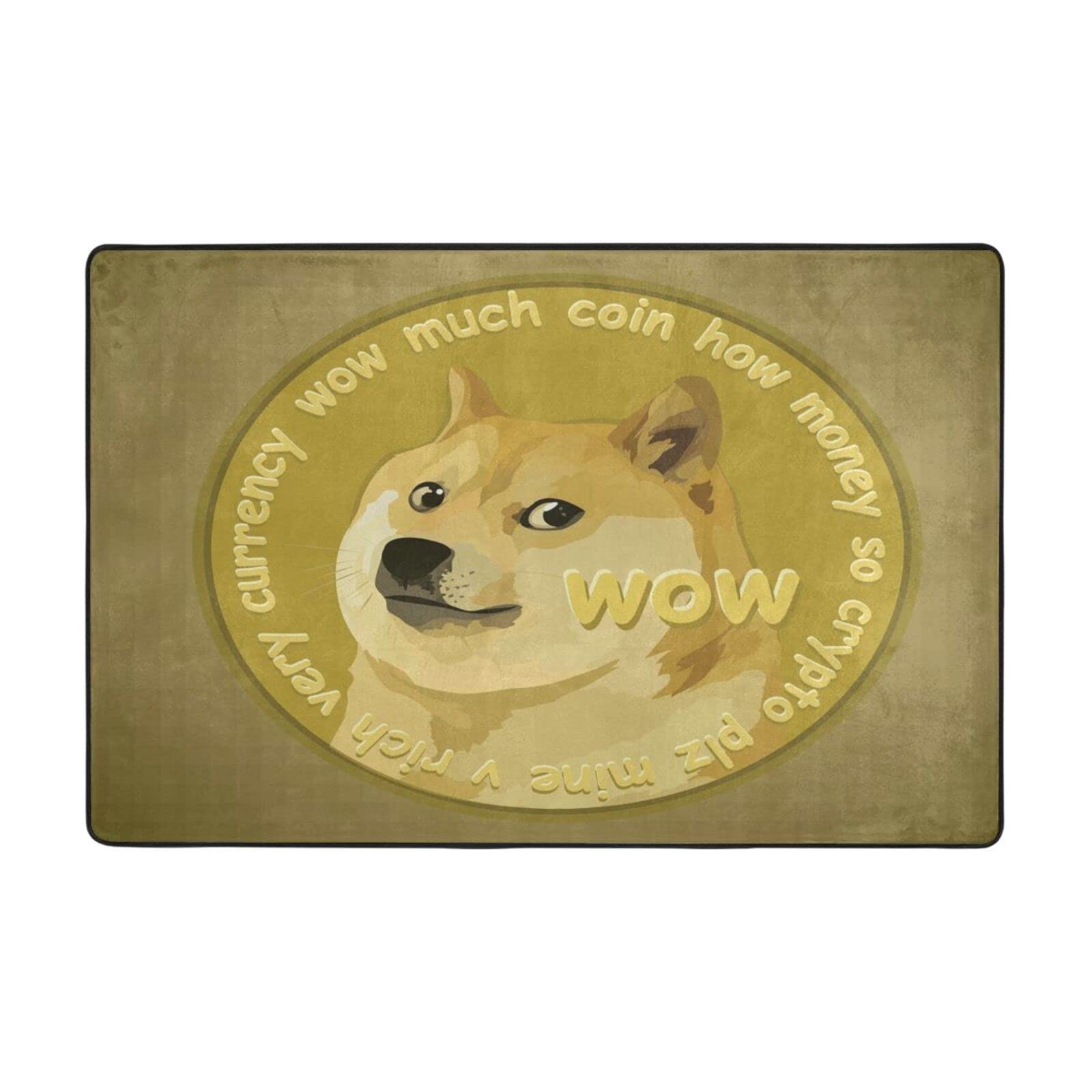 Flannel Rug Doge Wow Meme Coin Art Rug Large Floor Rug Non-Slip Washable  for Living Room Bedroom 120 x 182 cm : Amazon.de: Home & Kitchen