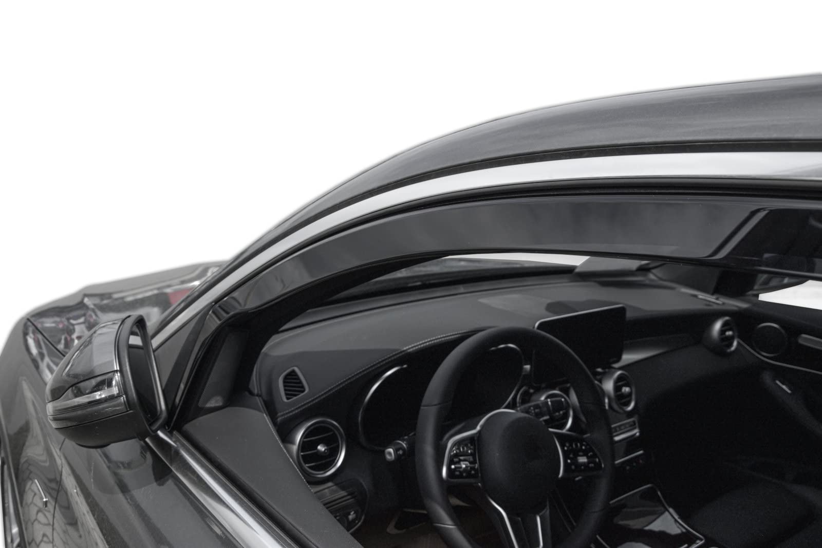 J&J AUTOMOTIVE Deflettori d'Aria per Mercedes GLC Coupe C253 2018-2022, Set da 4 Pezzi, Nero Fumé Oscurato Heko