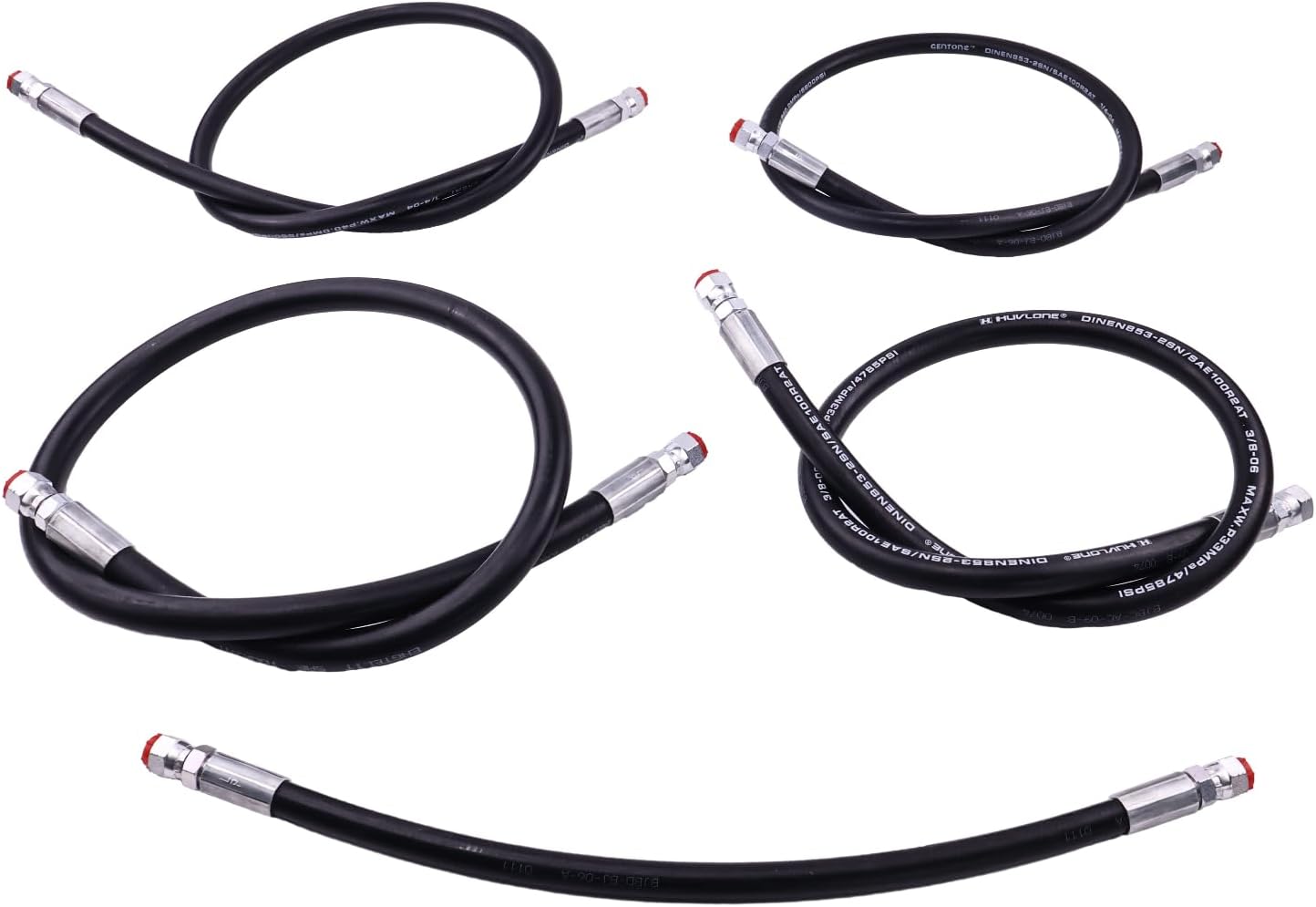 16" 36" 42" 38" 42" Hydraulic Hose Kit compatible with Fisher Xtreme V Snow Plow