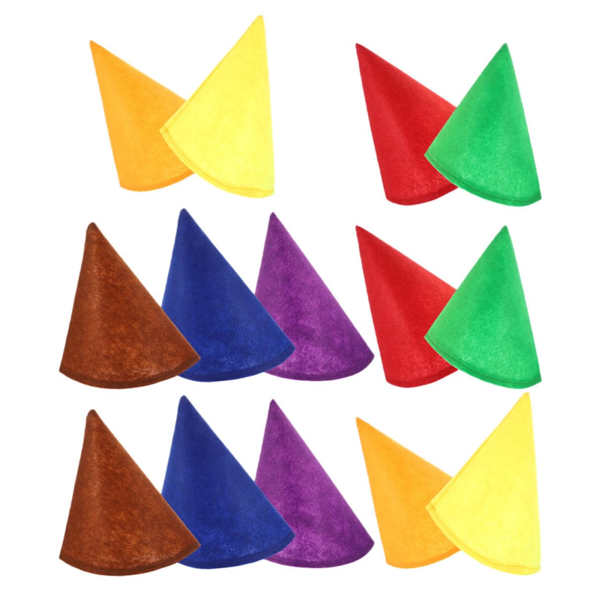 DOITOOL 14 Piezas Sombrero de Disfraz de Duende de Fieltro Cómodo y Versátil Forma de Cono para Halloween, Producciones y Fiestas de Cumpleaños Color Aleatorio