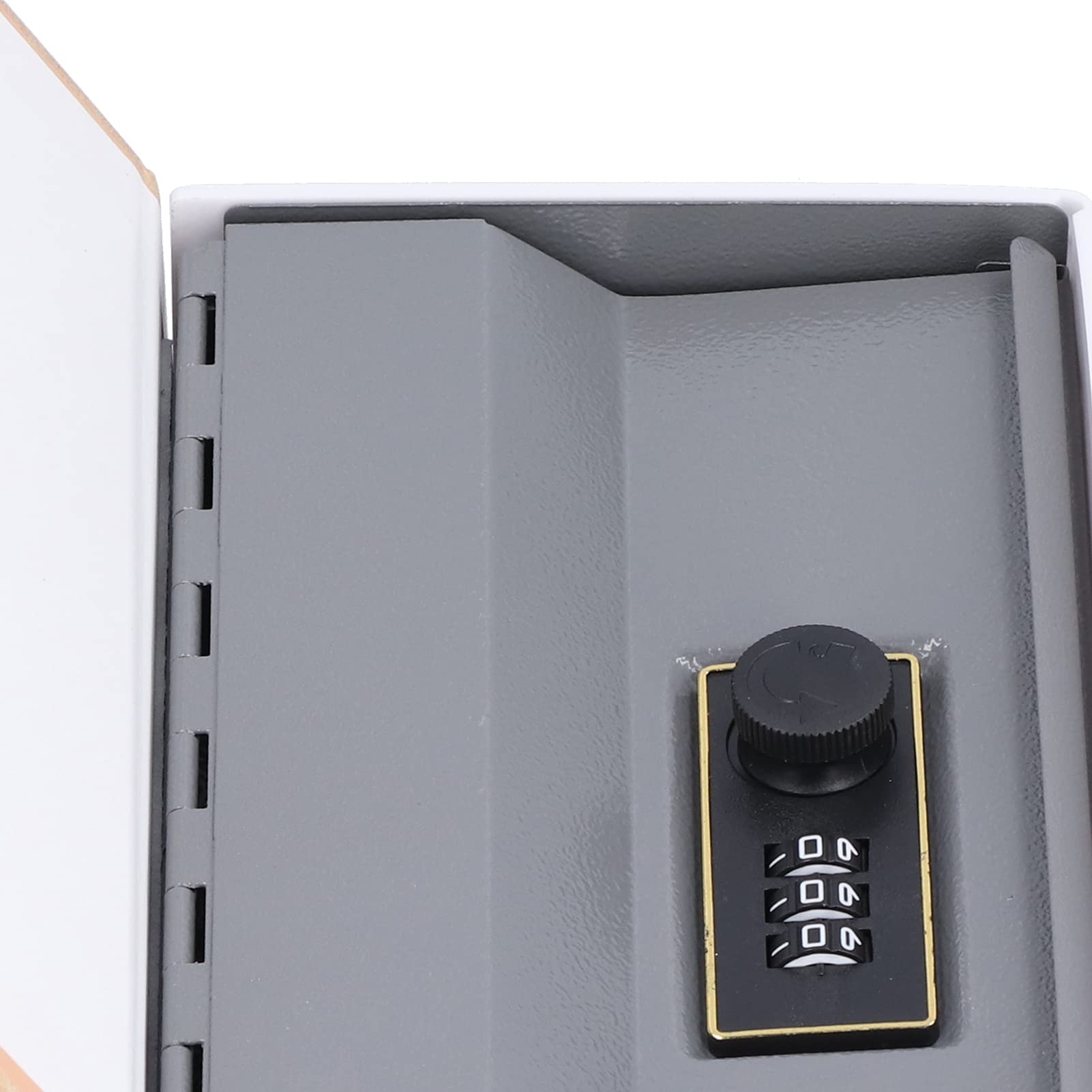 BORDSTRACT Buchsafe Box, Book Safe mit Zahlenschloss und Geldkassette Papierseiten getarnt als Buch Buchsafe Tresor Wertsachen Versteck für Büro und zu Hause 18 x 12 x 6 cm