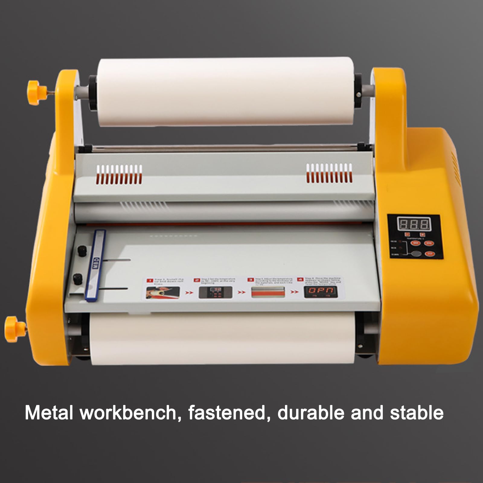 13-calowy laminator na gorąco i na zimno, jednostronna, dwustronna maszyna do laminowania, z 4 rolkami, maksymalna temperatura 150 ℃, do dokumentów, zdjęć, kart
