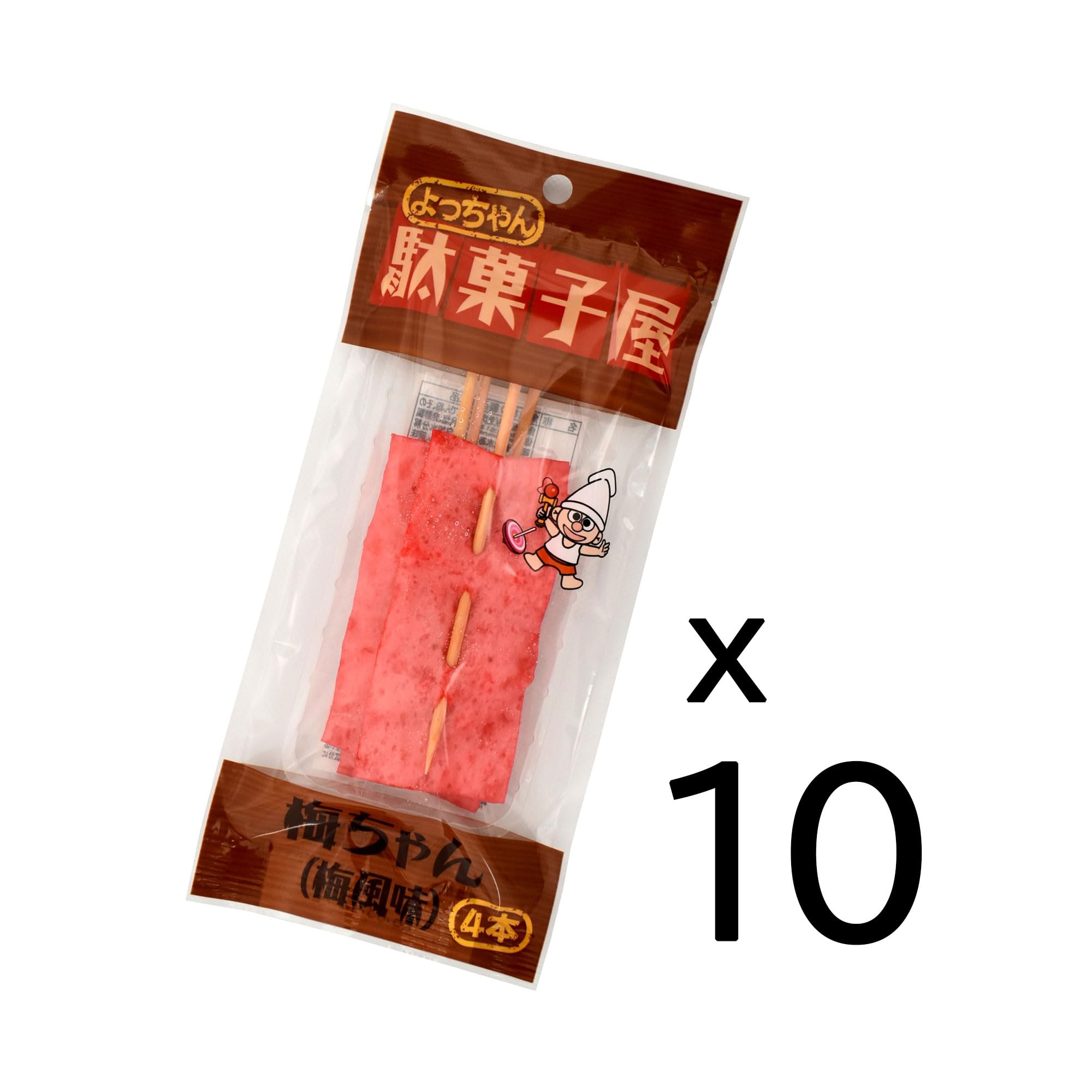 Amazon.co.jp: よっちゃん食品 駄菓子屋梅ちゃん 4本×10袋 : 食品