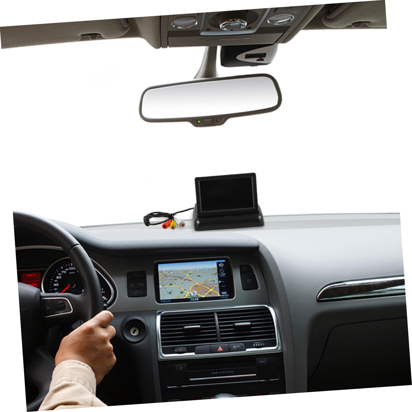 Écran Affichage De Caméra De Recul Pliable pour Voiture Moniteur De Recul pour Surveillance Arrière Réel
