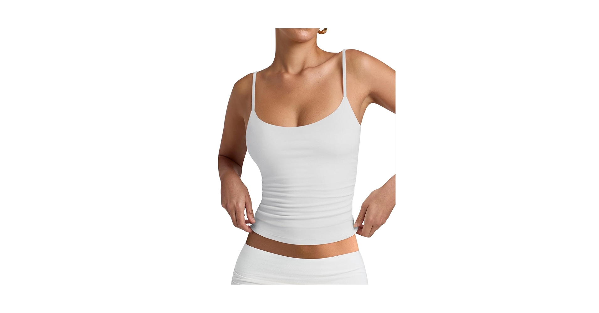 トップス Re:Camisole - White Embroidered Camisole Top in White – Reistor