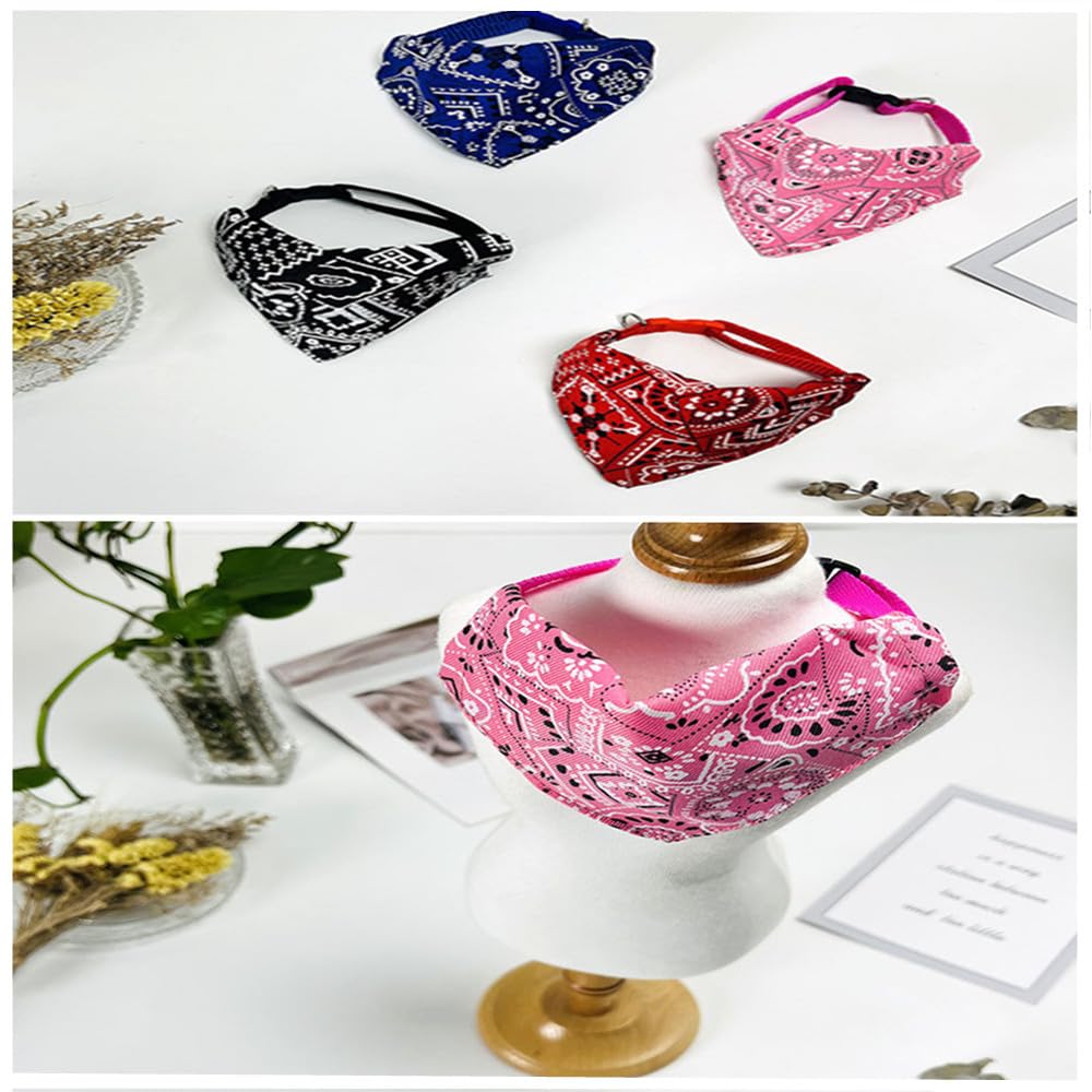 Bandana Triangolare Regolabile per Cani e Gatti, Lavabile, 34x9.3 cm, Titanio, Rosso, Blu, Nero, Rosa