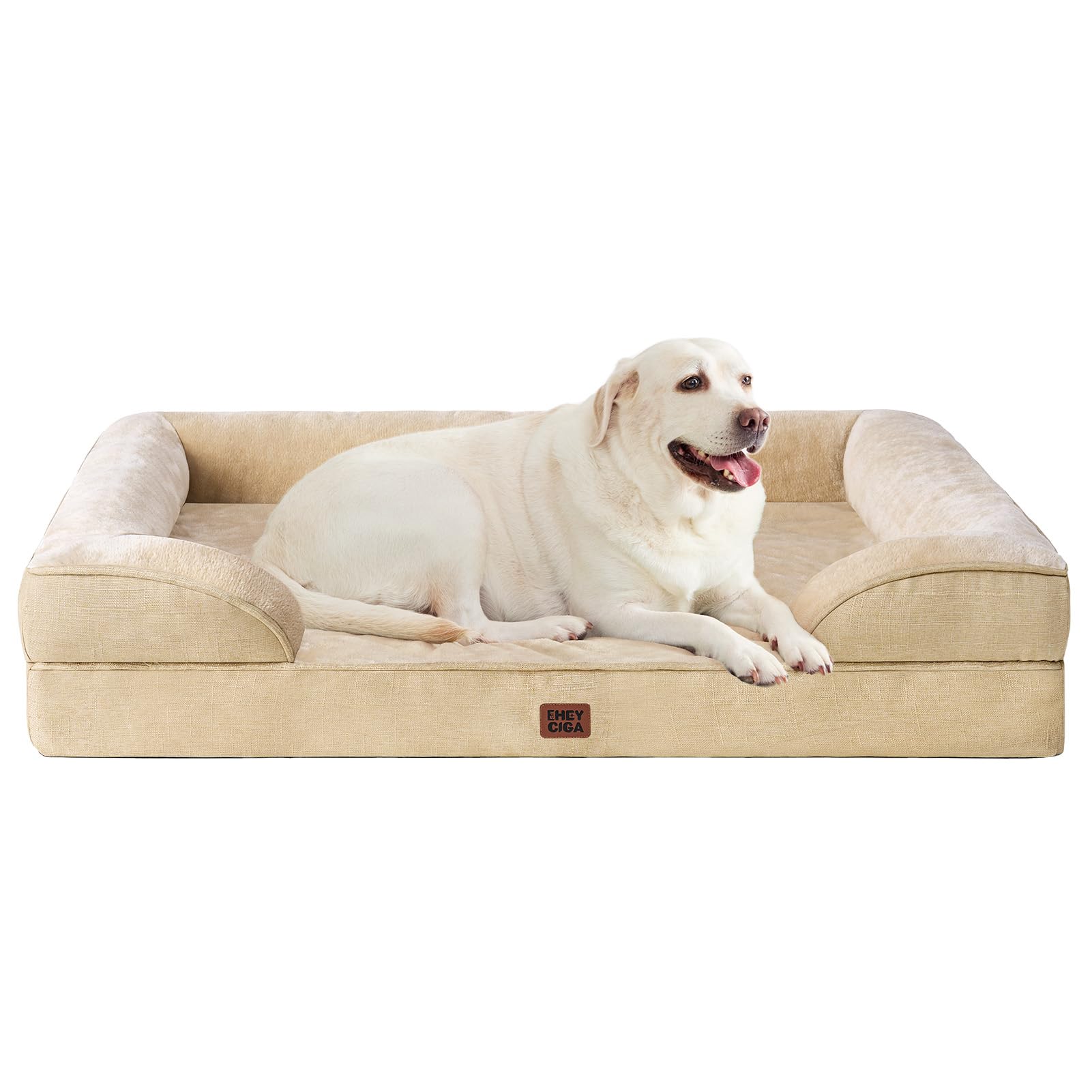 EHEYCIGA Orthopedic XXL Dog Bed, Waterproof Washable XL Big Pet Bed 46"