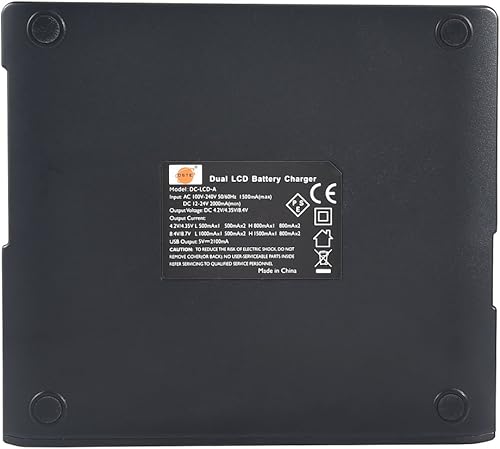 Miniatura 8 de DSTE Cargador de batería dual de 1.5 A compatible con JVC BN-VF808U BN-VF815U BN-VF823U BN-VF908U con puerto USB