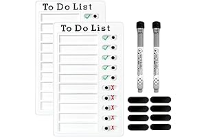 Magnetic Chore Chart for Multiple Kids with To Do List and Dry Erase Slider