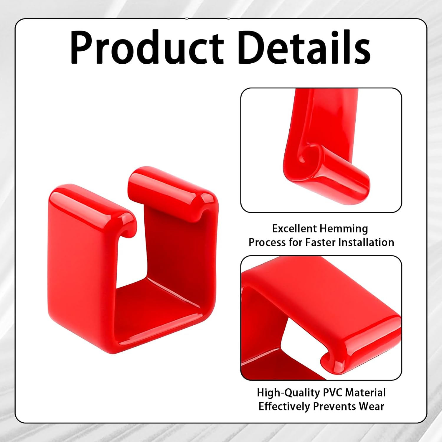 1-5/8" Safety Strut Channel End Cap,100PCS Red Rubber End Caps for Standard Unistrut Channel,Protection Cover for Square Metal Tubing (100)
