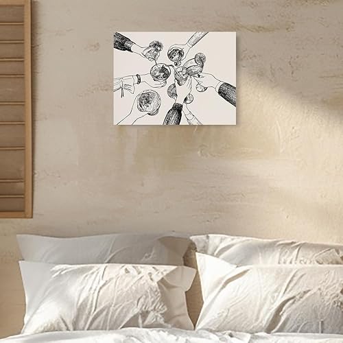 Miniatura 6 de Lienzo decorativo para decoración de carrito de bar, arte de pared moderno con marco para decoración de bar, letrero de cocina, letrero de animación