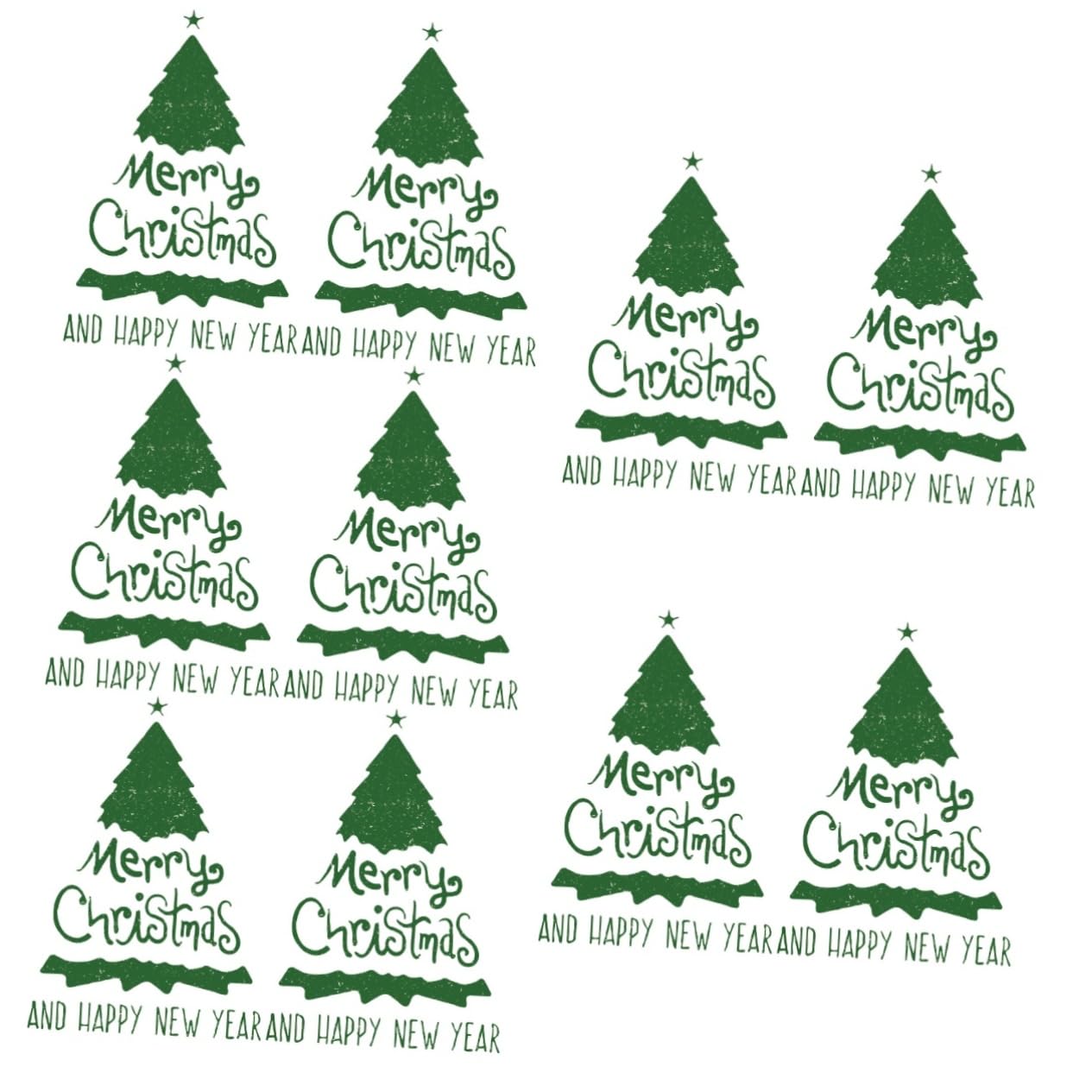 TOPBATHY 10 Hojas Vinilo decorativo árbol de navidad Adhesivo de ventana de árbol de Navidad pegatinas decorativas para ventanas adornos navideños christmas tree Decoración navideña