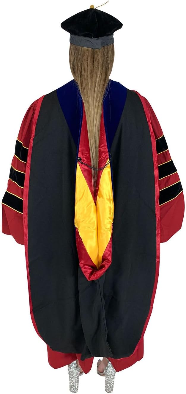 Doctoral Graduation PhD Hood – Academic Regalia Deluxe Doctorate Hood for PhD, EdD, JD | Custom Degree Color & Velvet Lining