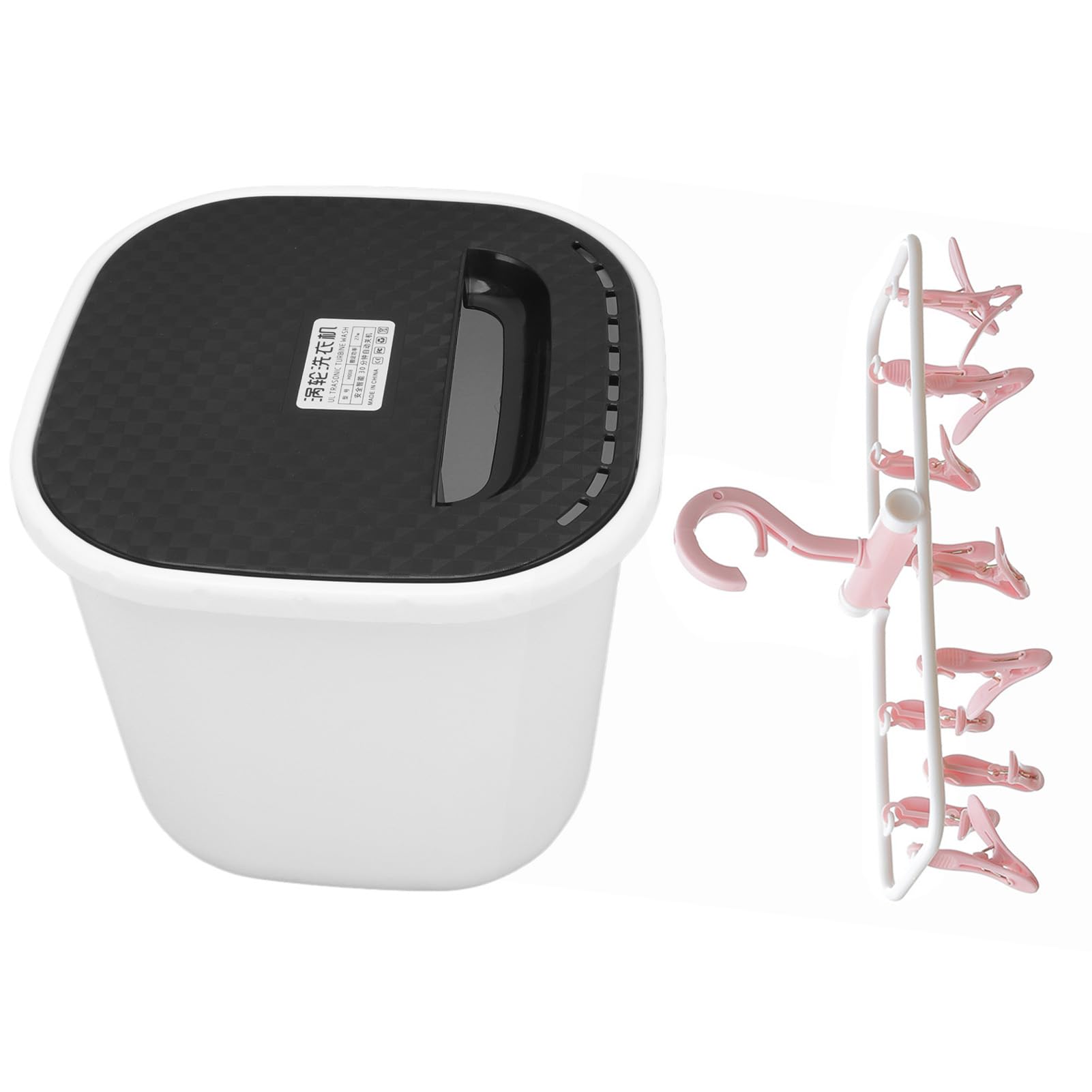 Cryfokt Przenośna Mini Pralka Turbo Wydajne i Zdrowe Pranie do Użytku Domowego z suszarką, zasilaną Przez USB pralką do ubrań Dziecięcych Pojemność 6 L (PINK)