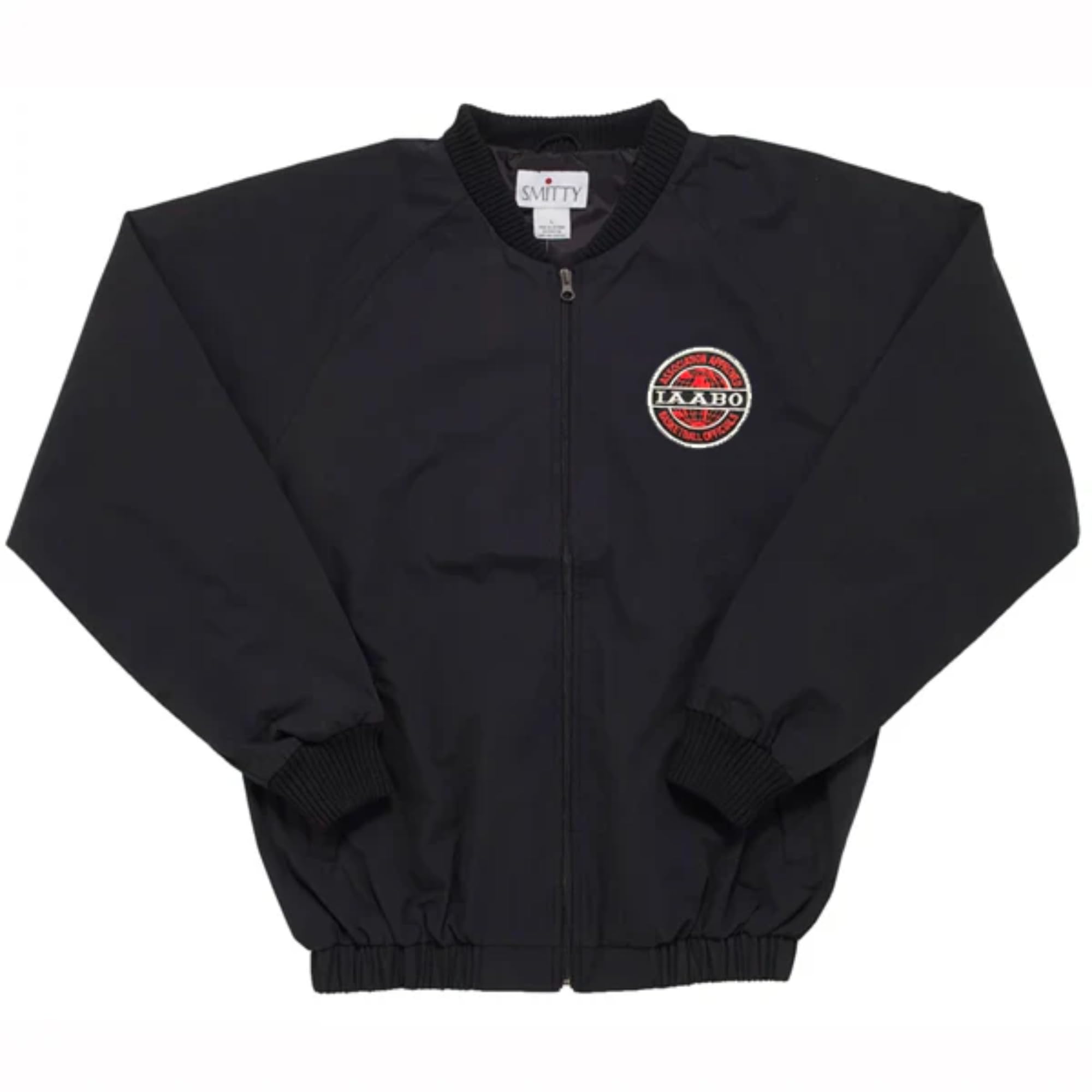 Smitty | IBK-S220 | IAABO Basketball Referee Solid Black Front Zipper Jacket Weather-Resistant Official Uniform