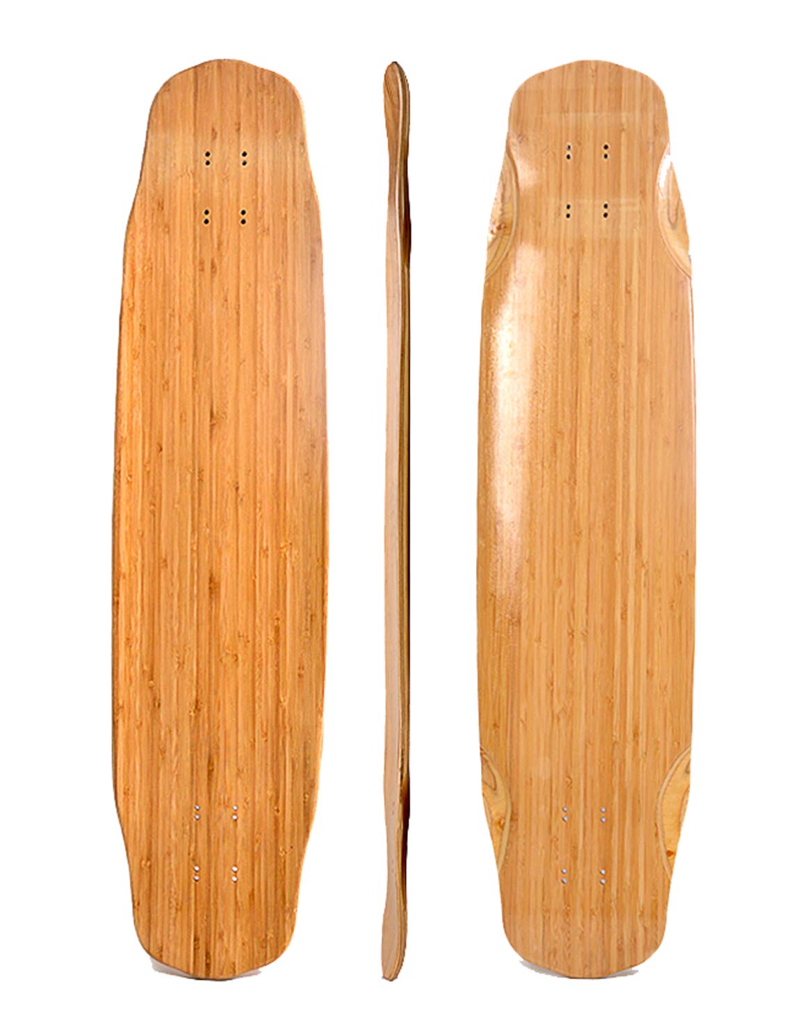 Aow Skate Skate Longboard Complete Mix Bamboo 38 x 8,45 Bleu Tropic