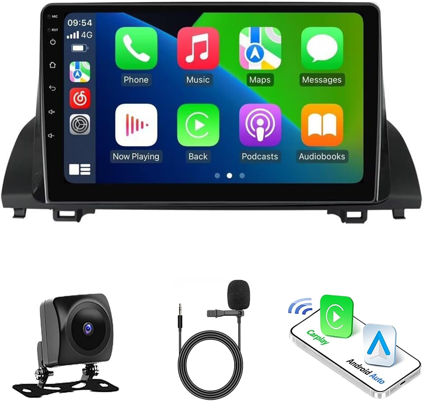 Car Radio Stereo for Honda Accord 10 2018-2021, Android 13, 10.1" IPS Touch Screen Upgrade Dash Kit with Car-Play & Android Auto, GPS Navigation DSP SWC 5G WiFi Camera(8Core 4+64GB)