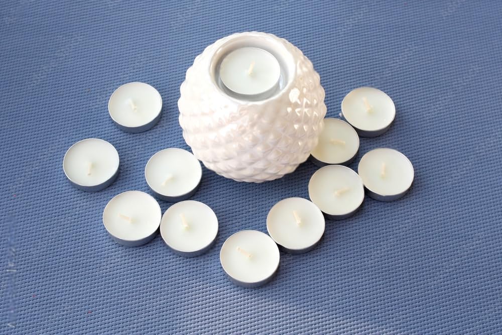 Bodhichitta- Unscented Pure Paraffin Wax Tealight Candles, (3-4hr Burn Period) (Pack of 25pcs) 1