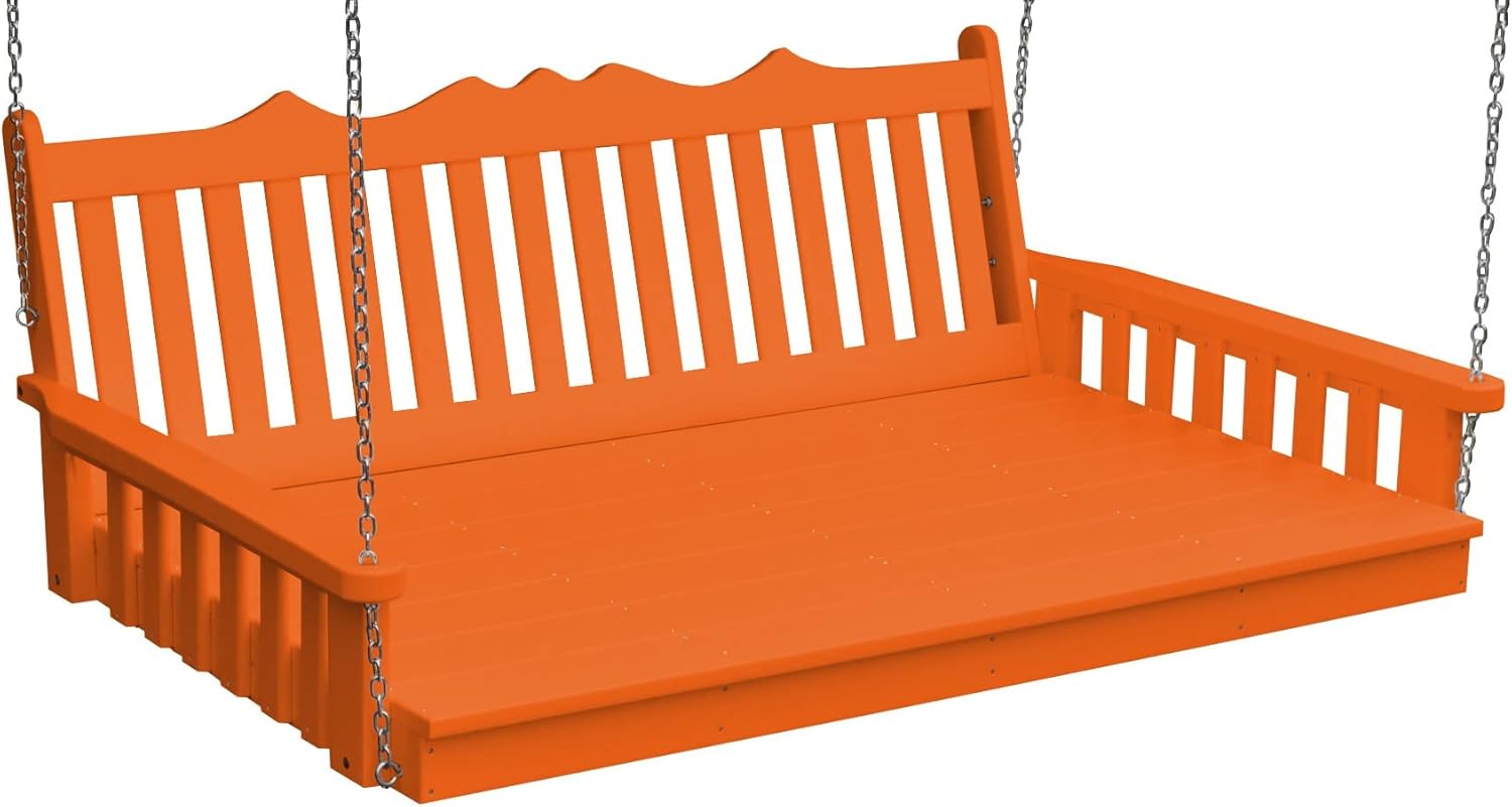 4' Poly Royal English Swingbed, Aruba Blue