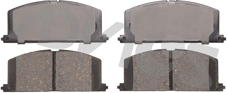 مجموعة وسادات الفرامل القرصية الخزفية فائقة الجودة AD0242 OEM ADVICS - متوافقة مع Select Chevrolet Nova؛ Geo Prizm؛ Toyota Camry، Celica، Corolla، MR2، Paseo، Tercel؛ FRONT