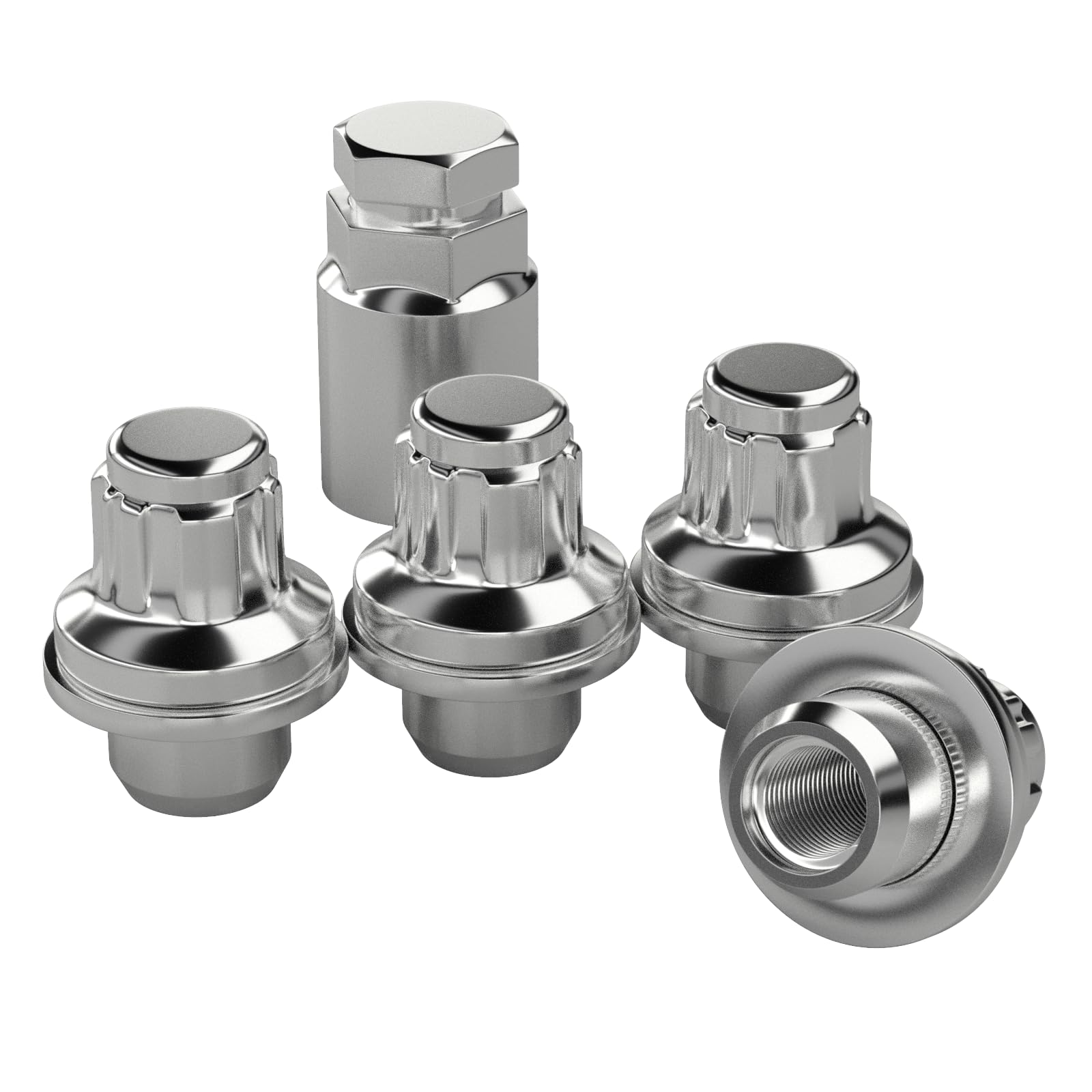 Set di dadi di bloccaggio M12x1.5 OEM Mag Washer Style Factory Nero Lug Nut Wheel Locks per Toyota Jaguar Lexus Mitsubishi
